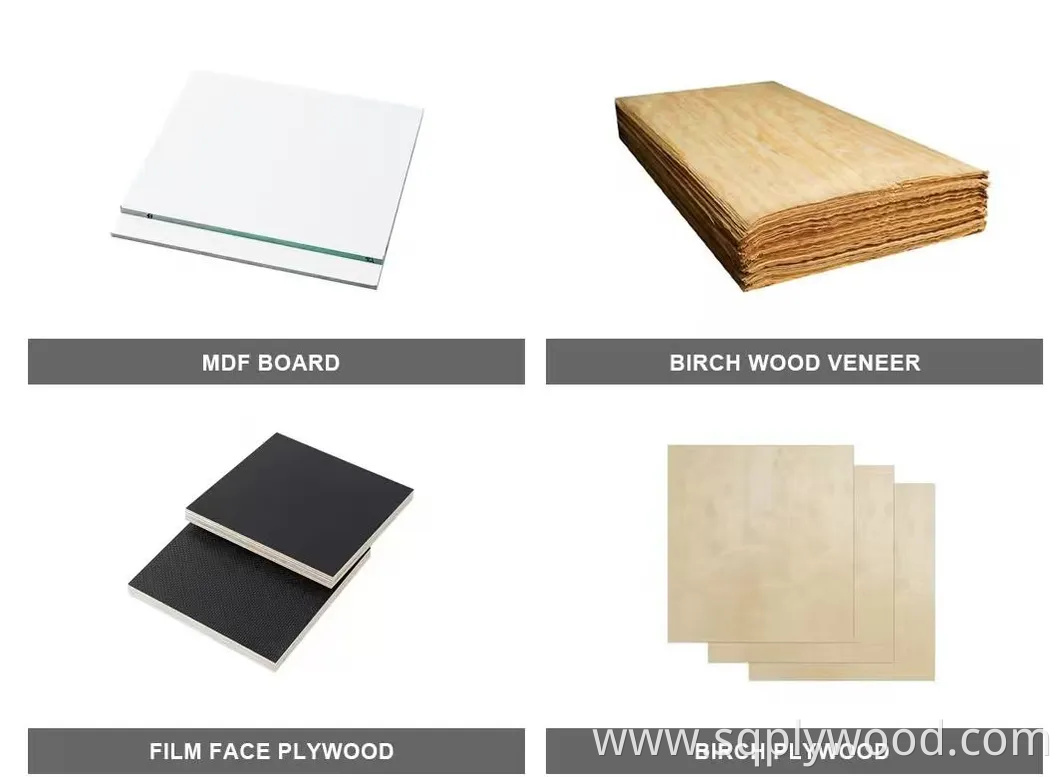 2440X1220X15mm 18mm Scaffolding Board Phenolic MDF Basswood Poplar Eucalyptus Birch Shuttering Scaffold Melamine Marine Plywood